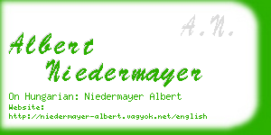 albert niedermayer business card